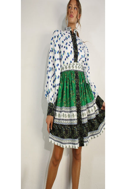 Boarder Print Elegant  Dress
